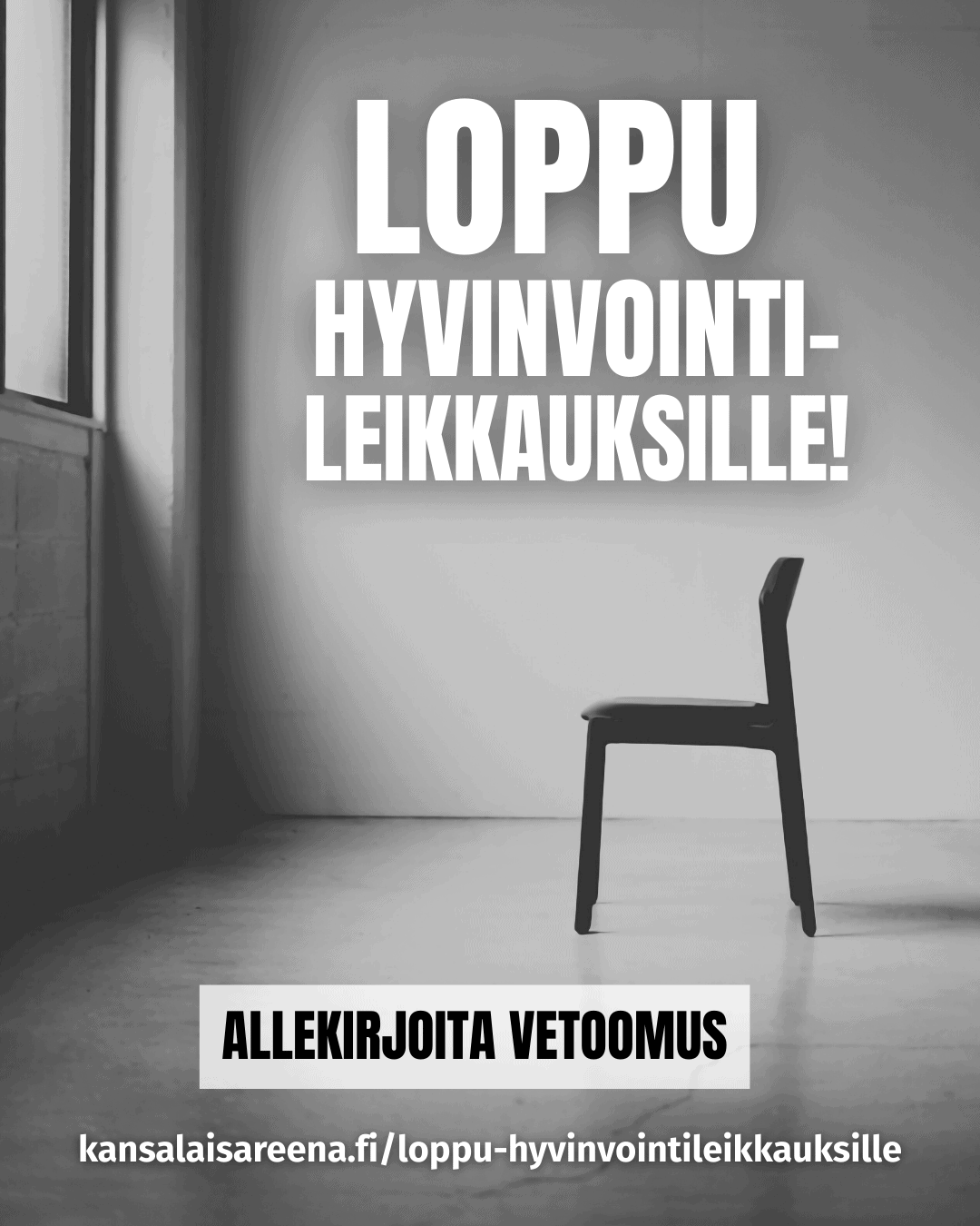 tyhjässä huoneessa, tyhjä tuoli